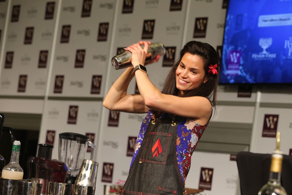 Natalia competes in the WSWA Wholesaler Iron Mixology Competition at the 75th Annual Convention & Exposition